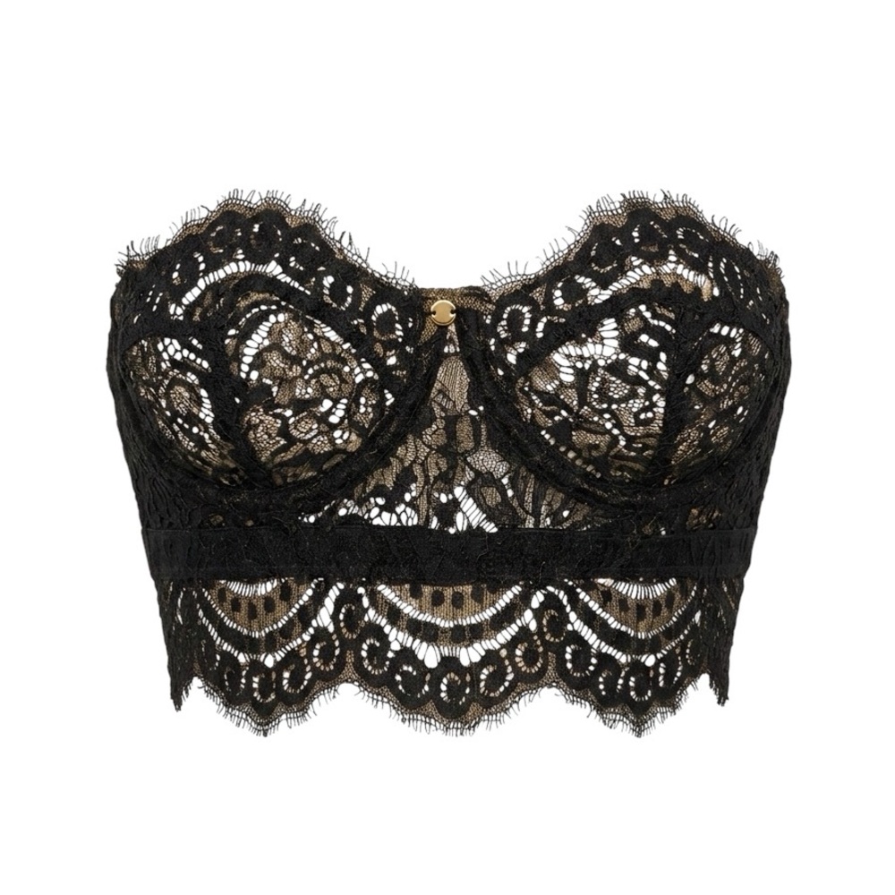 Lace longline strapless bra